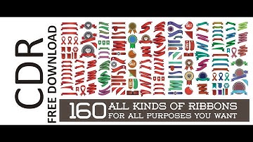 Ribbon set vectors cdr file free download