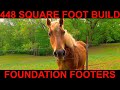 Setting up small cabin foundation footers