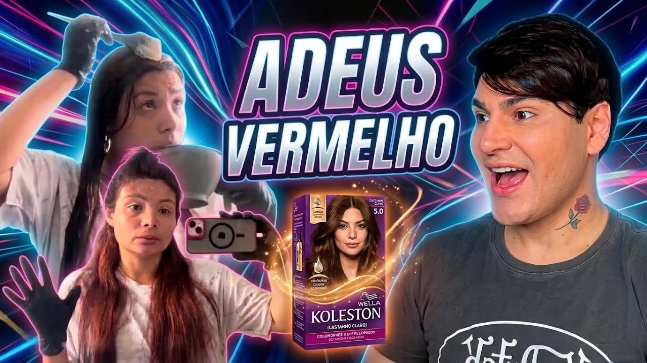 ELA QUE FEZ SHAMPOOZADAS PRA FICAR VERMELHÃO DECIDIU MUDAR E TIRAR TODO VESTÍGIO DELE. 