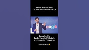 Google fires Python team! Tech layoff shocks