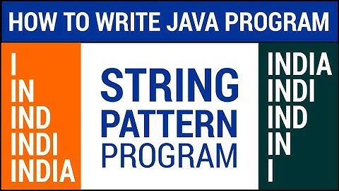 String Pattern Program | Easy Method | ICSE Computer Applications