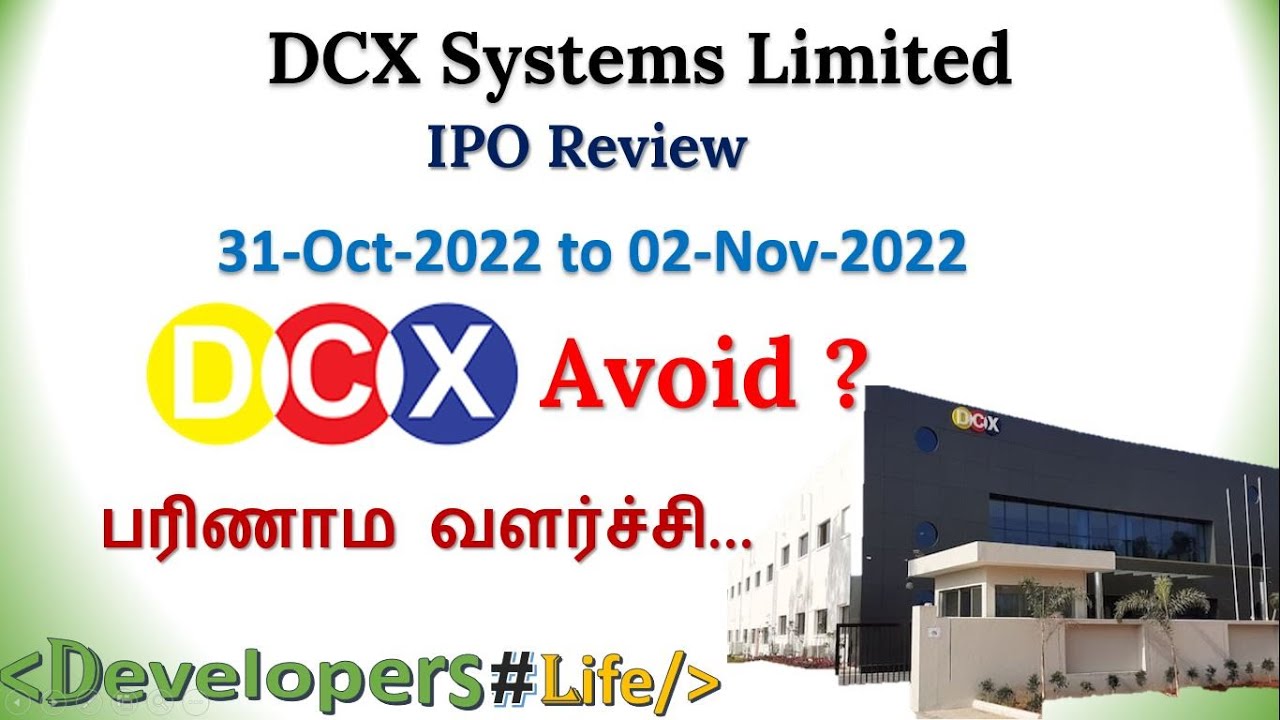 DCX Systems Limited IPO Review DCX Systems IPO Analysis Apply or