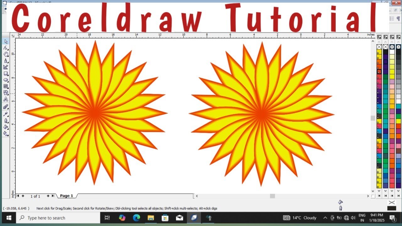 Corel Draw पर डिजाइन 🌹 का Design कैसे करे ? How To Make design In Corel ...
