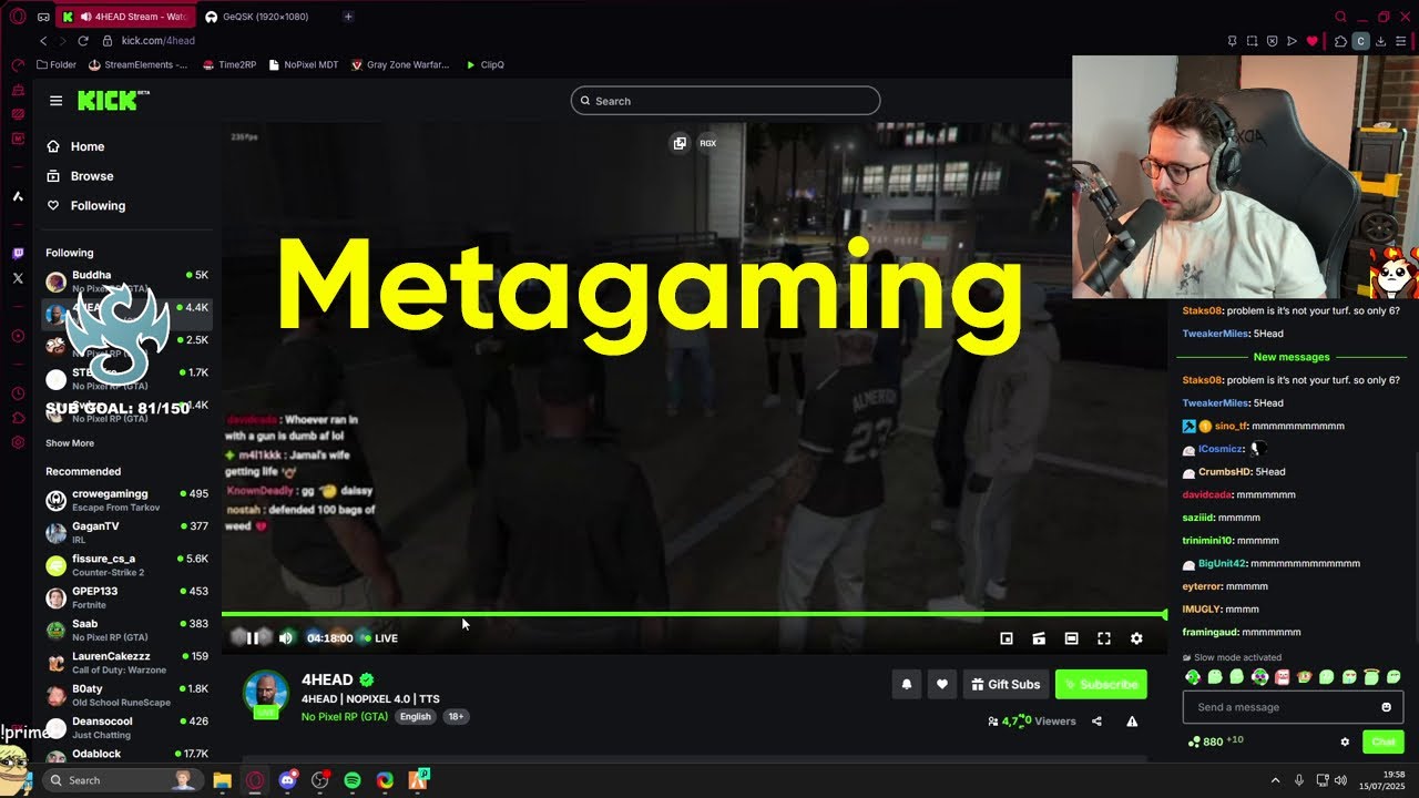 Полицейский попался на Metagaming Live во время встречи лучших друзей | Nopixel 4.0