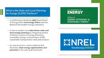 Introduction to NREL’s State and Local Planning for Energy (SLOPE) Platform (7.14.2020)