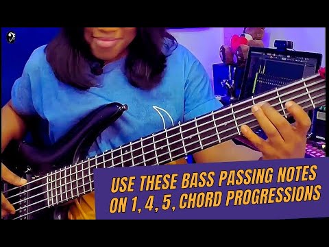 Use these bass passing notes on 1, 4, 5, chord progressions - YouTube
