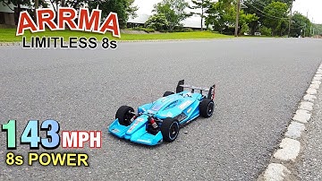 Arrma Limitless 8s 143 MPH speed pass with castle creation COMBO set up