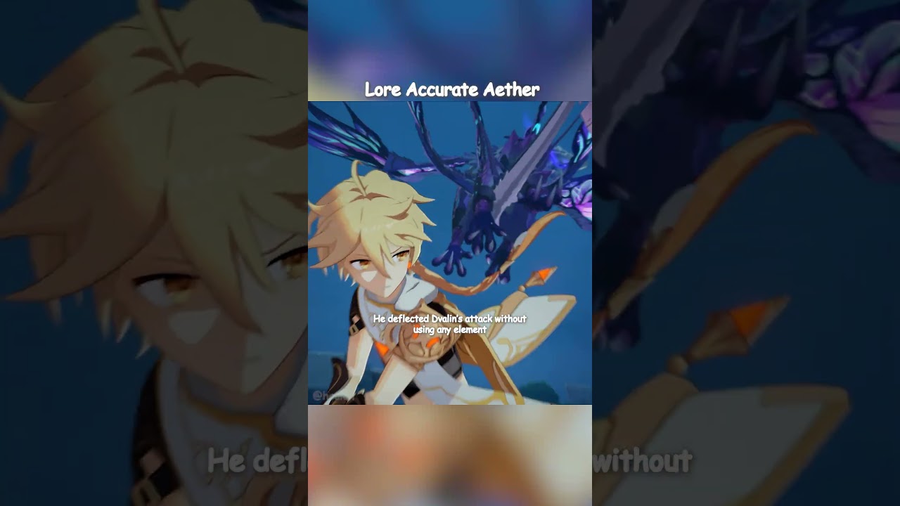 Normal Aether vs Lore Accurate Aether #genshinimpact #hoyocreators