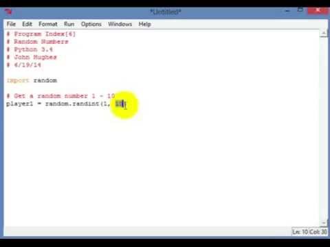 Random Number Generator Program Python