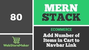 [80] Add Navbar Link for Cart Page - Ecommerce Tutorial using MERN Stack