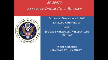 25-20020 Allstate Indem Co v.Bhagat, 3 november 2025
