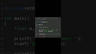#39 | Basic C Language Program | Basic Coding Video | Programming Exercise40 #shorts #coding