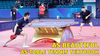 See how Ma Long, Fan Zhendong, Wang Chuqin practice as beautiful as a table tennis textbook!