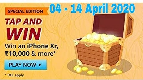 Amazon Tap And Win Quiz Answers Today |Amazon Quiz Answer | Win iPhone XR | Special Edition