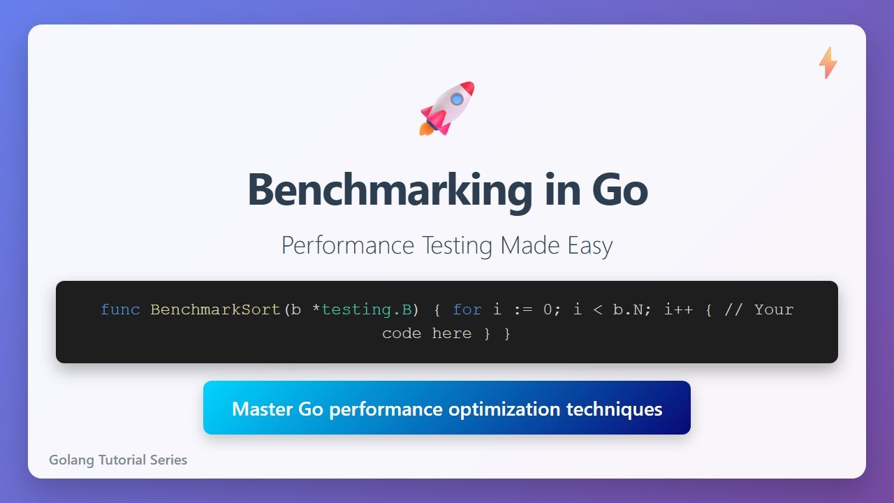 ⚡️ Go Benchmarking: Master Performance Testing in Go!