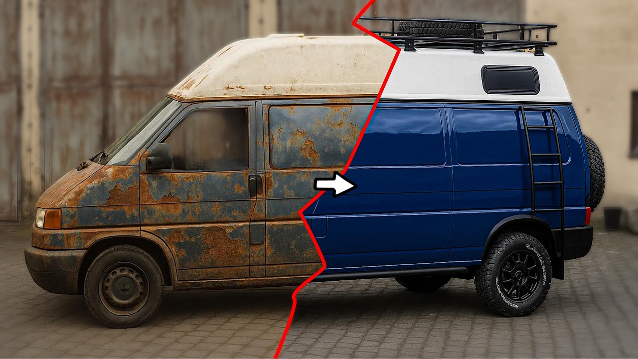 Переделка разбитого VW T4 в полноприводный кемпер премиум-класса — Часть 1: Реставрация, лифт-ком...