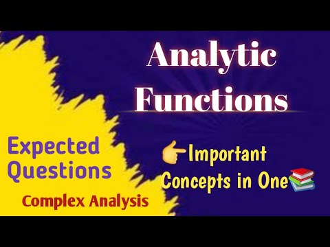 Analytic Functions (👉 Important Concepts📚) | Functions of Complex ...