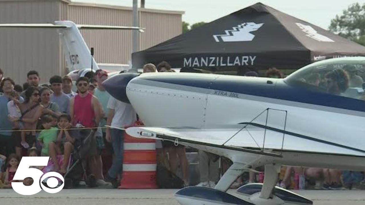 Cars race planes at Springdale airport