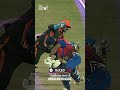 The bowler strikes at the perfect moment.A big wicket falls.