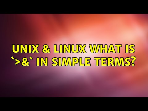 Unix & Linux: What is `>&` in simple terms? (3 Solutions!!) hqdefault