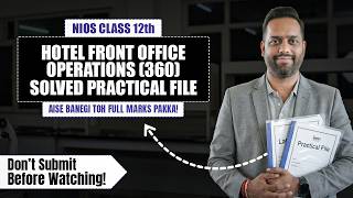 NIOS Class 12 Hotel Front Office Operations Practical File | Hotel Front Office Operations 360