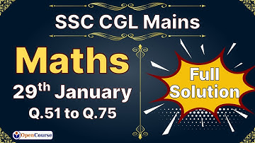 SSC CGL Tier 2 29 January Maths Solution | 29 January CGL Tier 2 Maths | SSC CGL 2020 MAINS MATHS