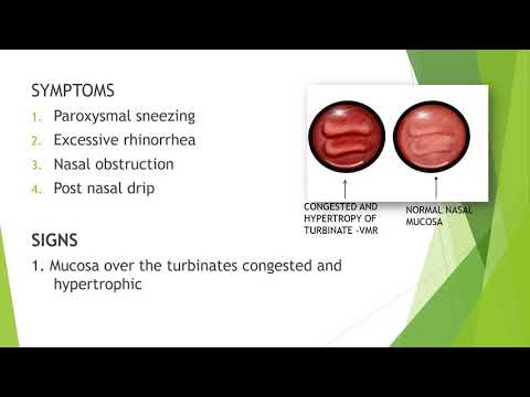 Video: Vasomotor Rhinitis - Gejala, Rawatan, Pembedahan, Penyebab Pada Kanak-kanak