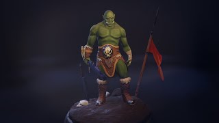Stylized Orc Warrior Model TurnAround
