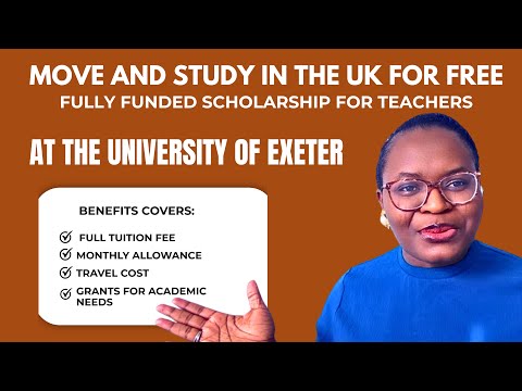 UK Fully Funded Scholarship For International Teachers 2026 Exeter A S Hornby Trust How To App 
