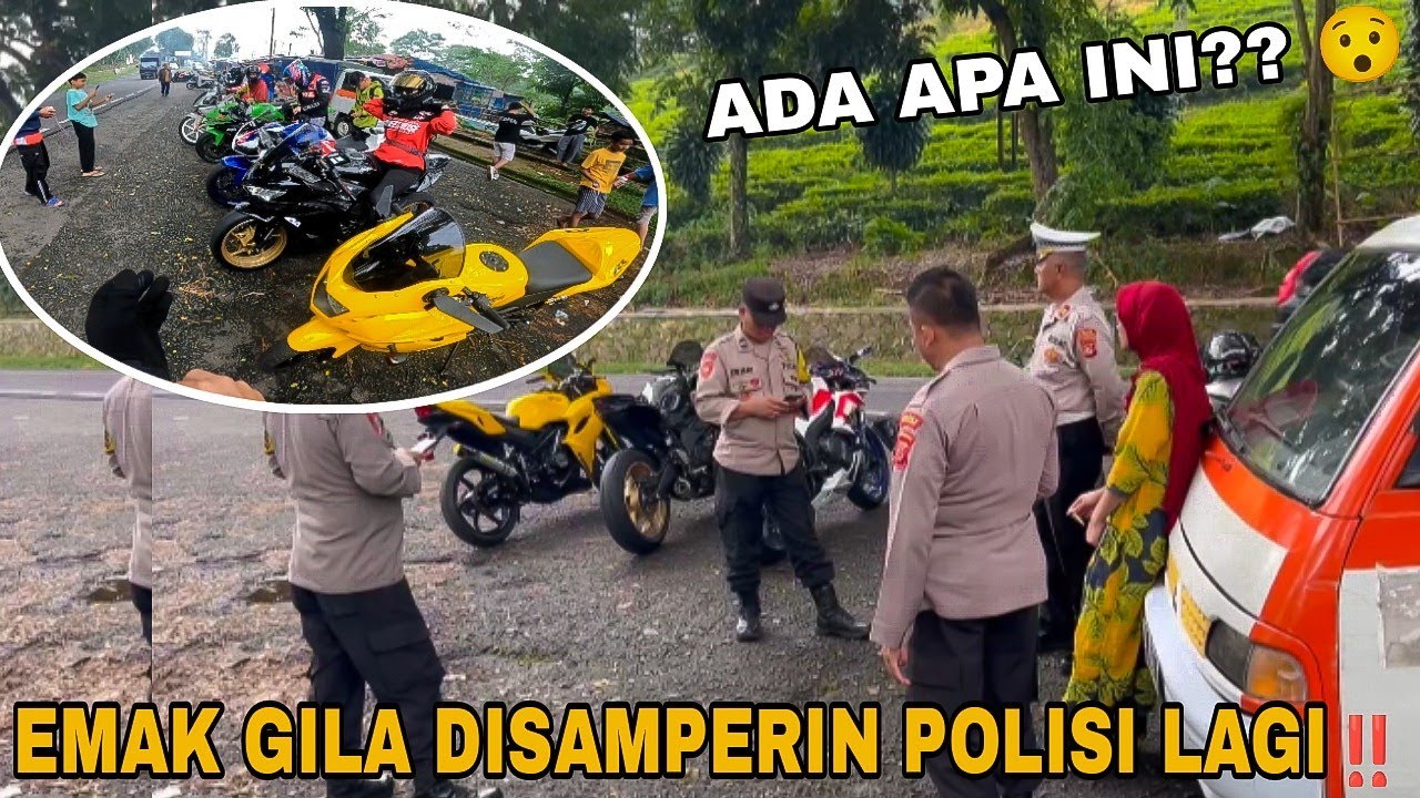 RIDING BARENG EMAK GILA TAPI MALAH DISAMPERIN POLISI‼️MOTOR HAMPIR DIANGKUT⁉️