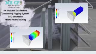#cfd #simulation of Air Intake of Gas Turbine Considering Fogging System, #ansysfluent Training