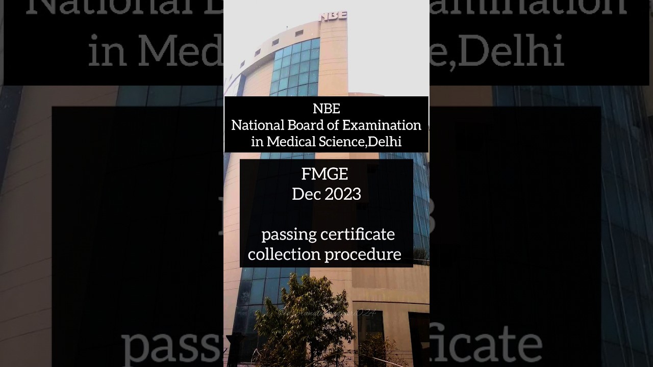 NBE Delhi,FMGE passing certificate🩺❤️ 