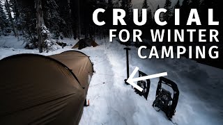 How to Stake a Tent With a Snow Stake