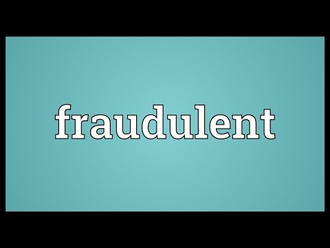 Fraudulent Meaning