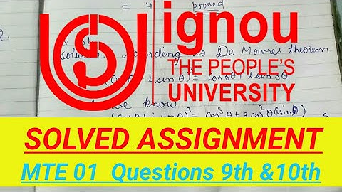 Mte 01 question no. 9th || ignou solved assignment 2019 ||