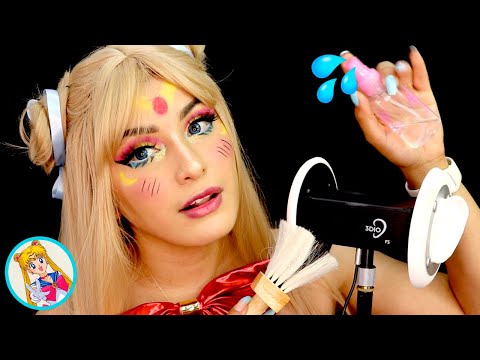 SUEÑO PROFUNDO con SAILOR MOON 🌜  I Aceite, agua y brochas en tus OREJAS I Ges ASMR