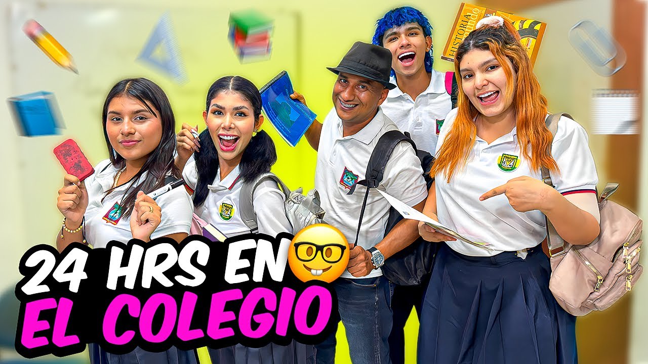 24 HORAS EN UN COLEGIO 🏫 😵 *No sabian nada*👩‍🏫😂// FAMILIA RECOCHA