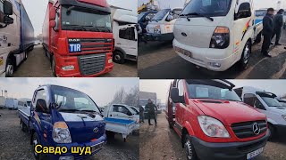 Мошинбозори Хуҷанд нархи Mercedes-Benz Sprinter Kia Bongo DAF Hyundai Porter Mercedes Actros