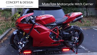 MotoTote Motorcycle Hitch Carrier Review with Ducati 1198 SP + Acebikes Tyrefix + Protaper Straps