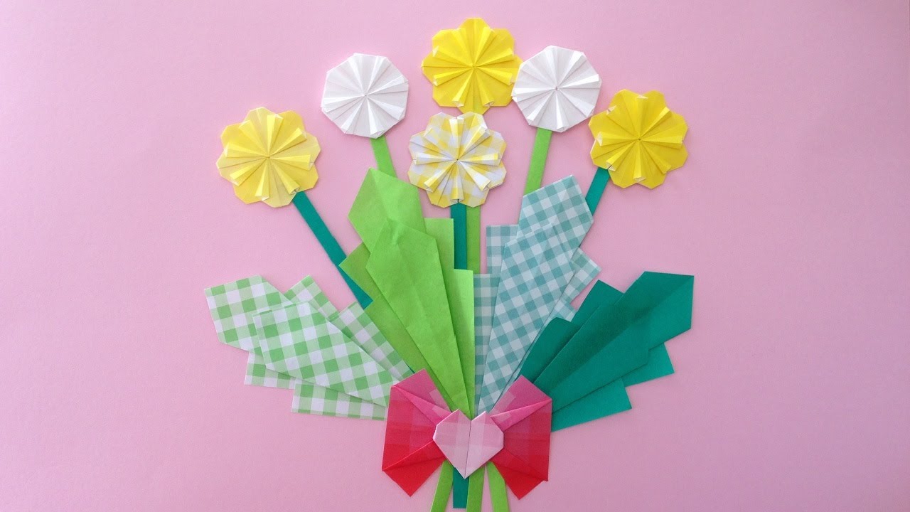 折り紙 たんぽぽの花と綿毛 折り方 Origami Flower And Seed Head Dandelion Tutorial Niceno1 Youtube