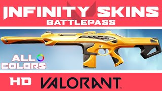 Infinity VALORANT Skins Collection (ALL COLORS) | Ep 2: Act 1 Battle Pass Skin Showcase