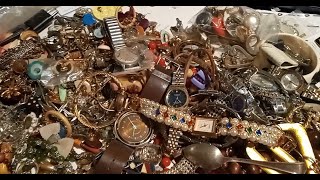8 pounds 3632 grams of new scrap military watches, rings, earrings necklace and more, what you find