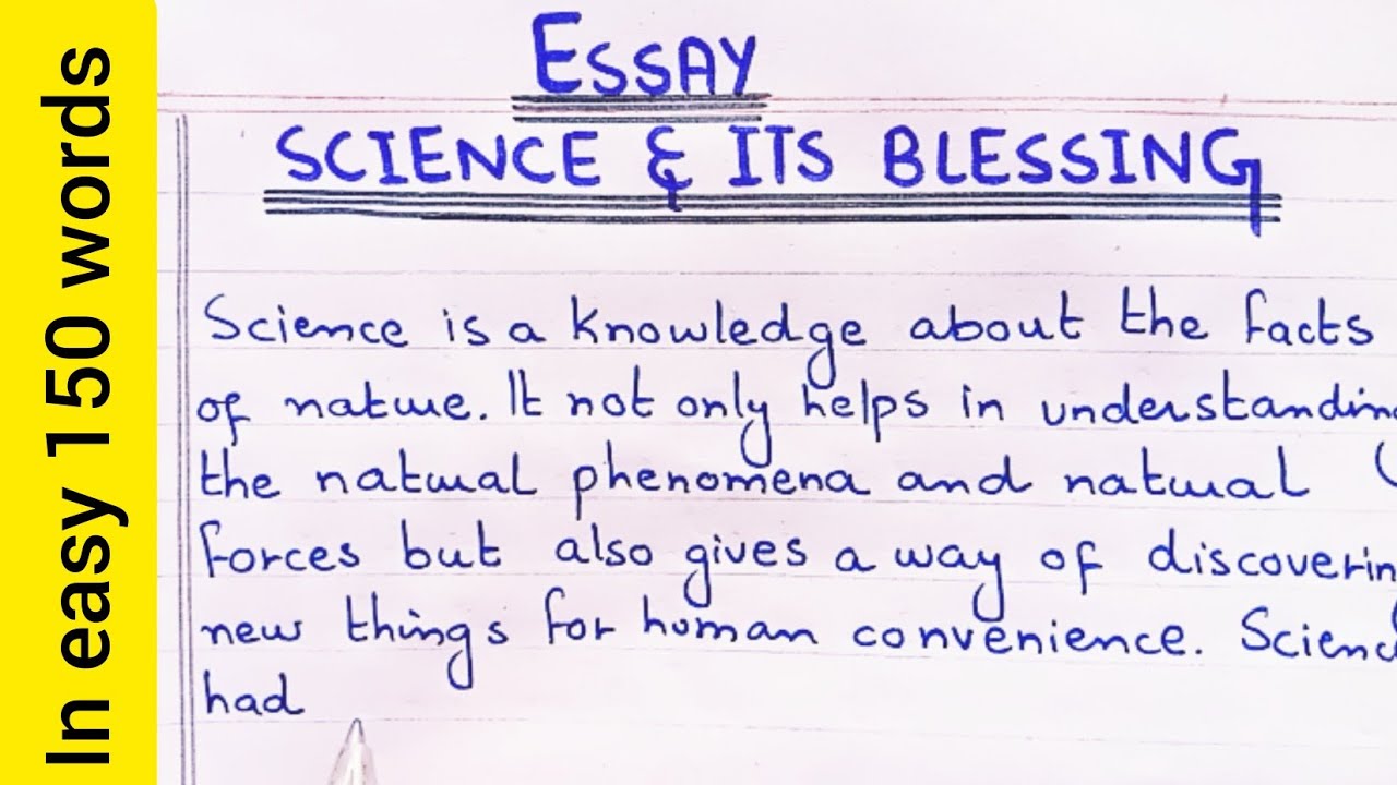 blessing of science essay 100 words