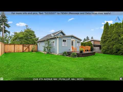1508 4th Avenue NW, Puyallup, WA home video tour