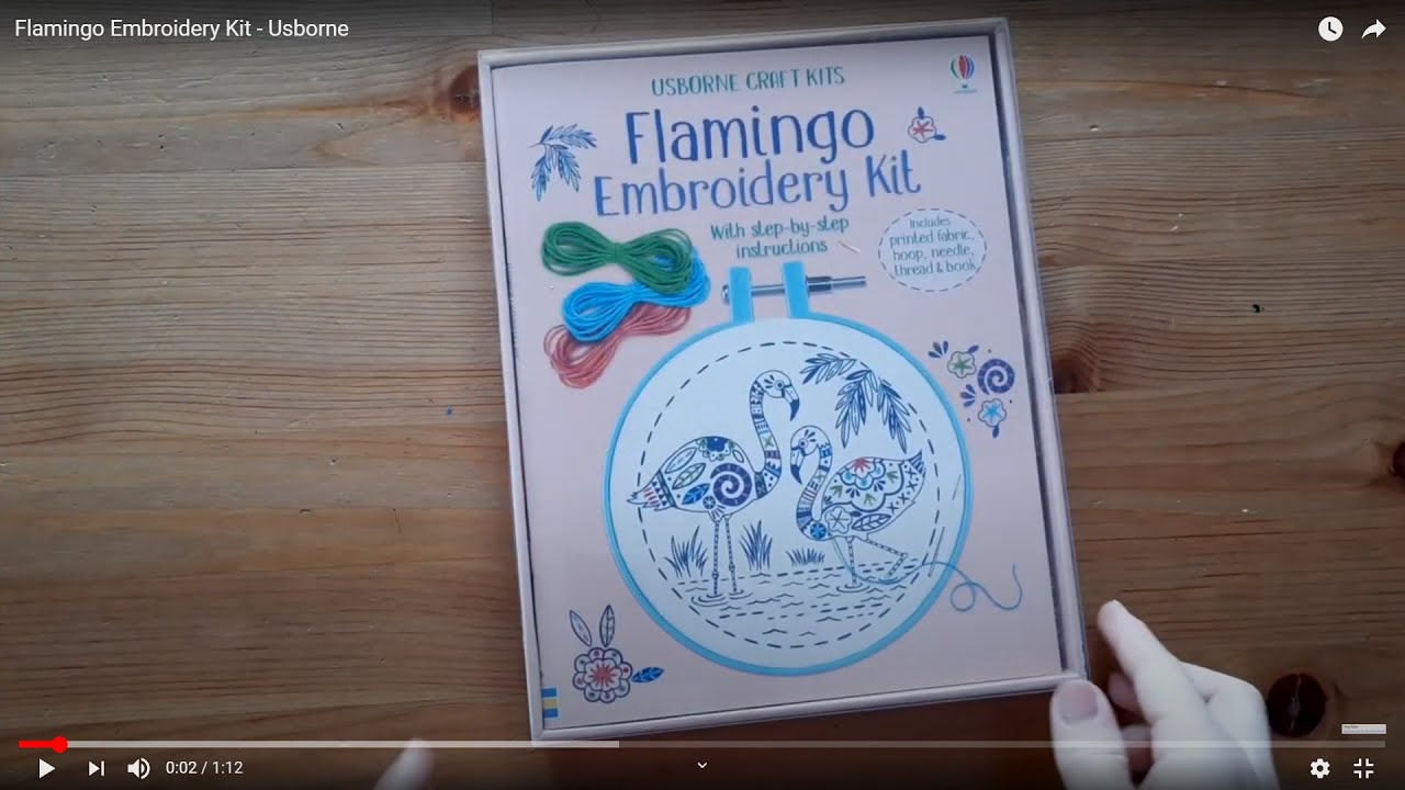 Flamingo Embroidery Kit - Usborne