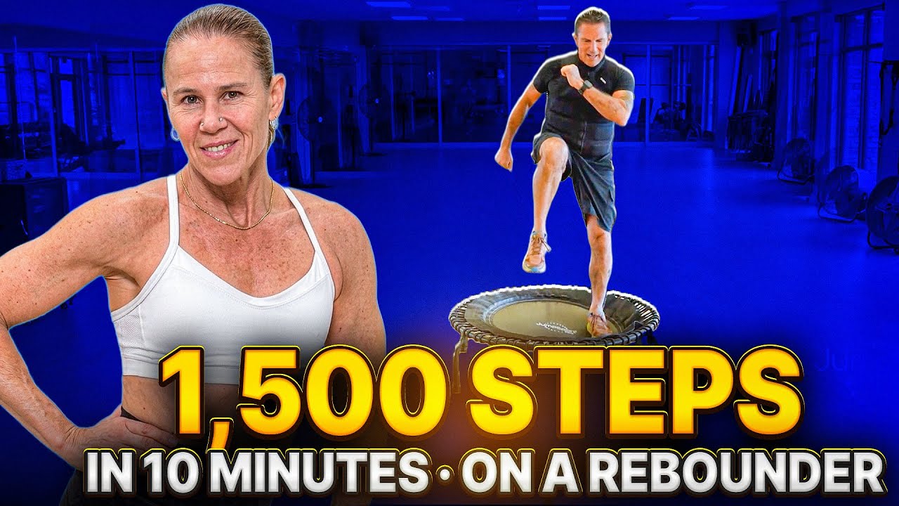 10-Minute Rebounder Walking Workout | 1,500 Steps Without Leaving Your Trampoline