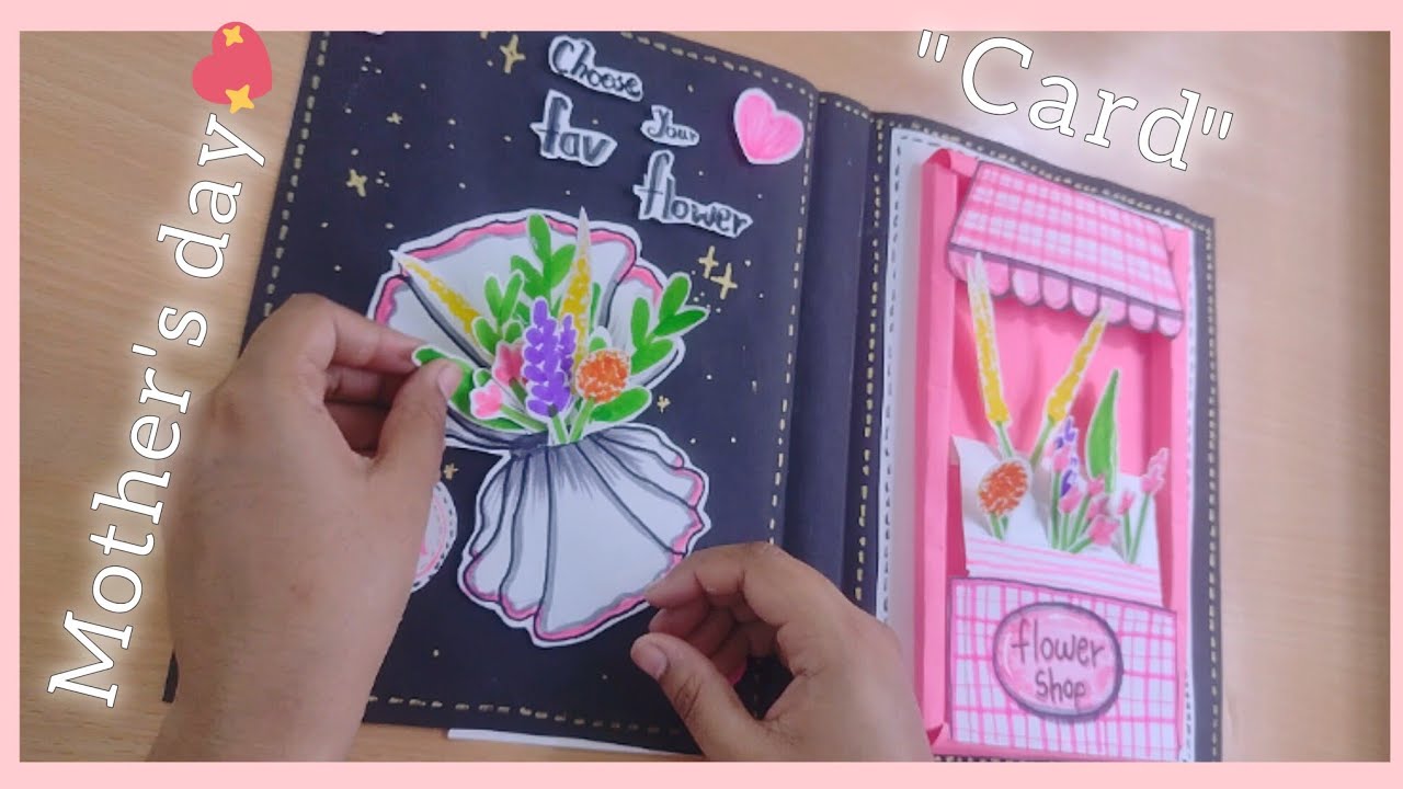 Mother day card ideas | flower bouquet| Full Tutorial - YouTube