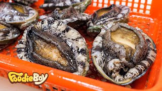 Raw Abalones with Assorted Seafood - Korean Street Food