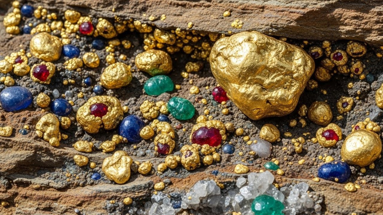 Unbelievable Gold Discovery! Giant Nuggets Found Inside Rock Layers