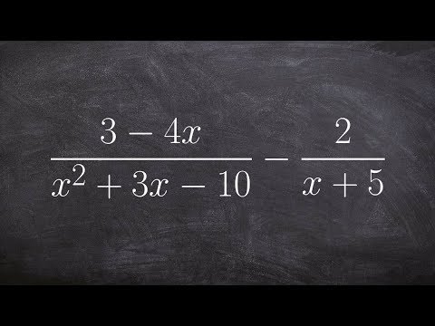 Use factoring to help us determine the LCD when subtracting two rational expressions